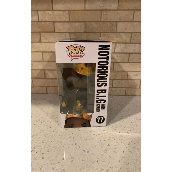 Funko Pop! Notorious BIG (With Crown) #77 Biggie Smalls! Funko Pop Rocks! BD - Picture 4 of 4
